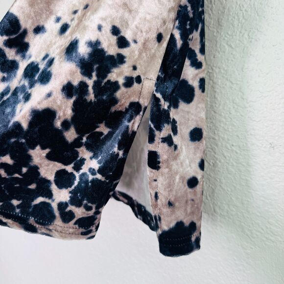 Vintage Y2K Skirt Womens Small Velvet Velour Spotted Pencil Mini Side Slit 90s - Picture 5 of 8